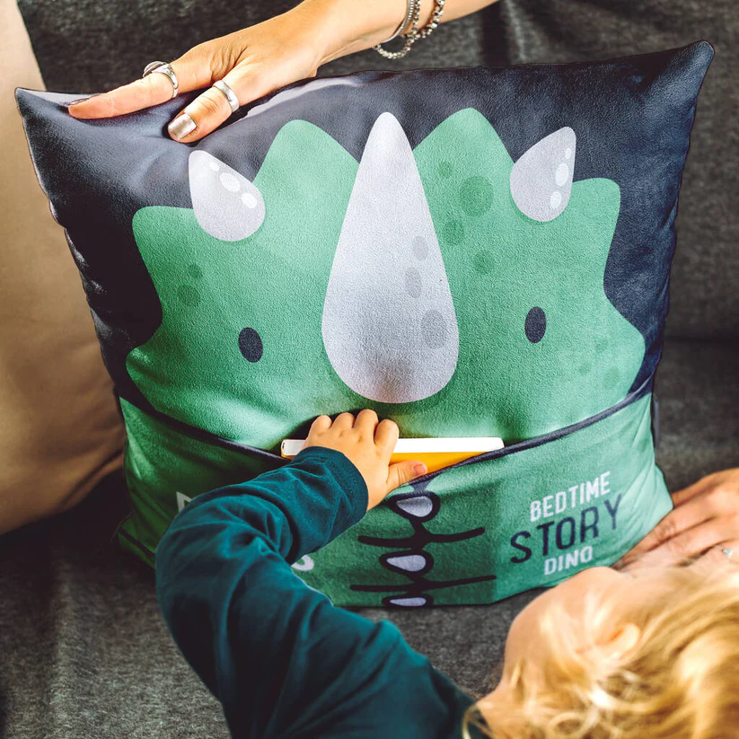 Dinosaur story book cushion